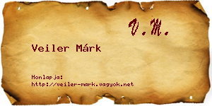 Veiler Márk névjegykártya